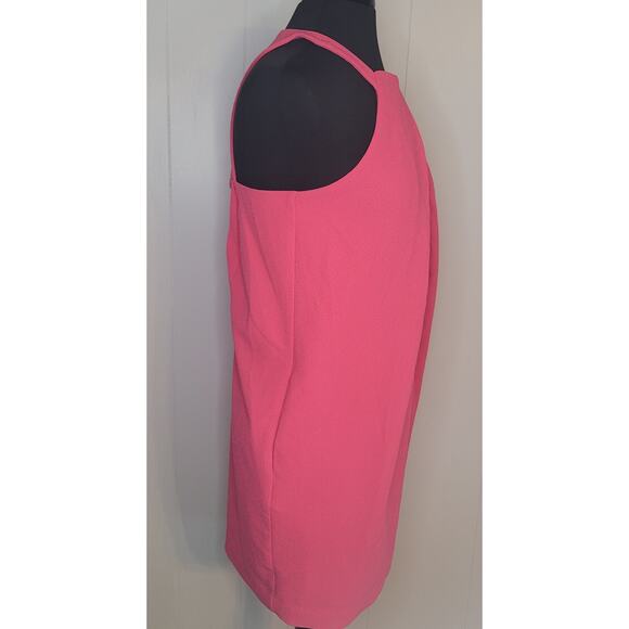 Trina Turk Felisha Front Pleat Halter Dress Pink Crepe Size 0 NWOT - Picture 6 of 13